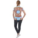 Dessert Food Donut Sweet Decor Chocolate Bread Short Sleeve Zip Up Jacket View2