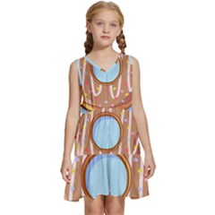 Dessert Food Donut Sweet Decor Chocolate Bread Kids  Sleeveless Tiered Mini Dress by Uceng