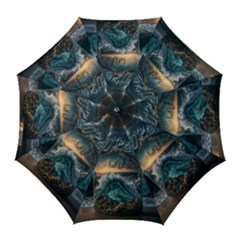 Fantasy People Mysticism Composing Fairytale Art 2 Golf Umbrellas by Uceng