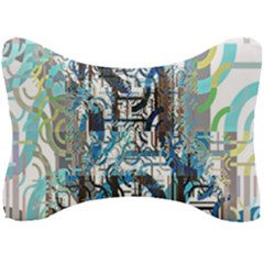 Abstract Acrylic Color Texture Watercolor Creative Seat Head Rest Cushion by Uceng