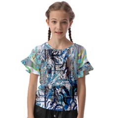 Abstract Acrylic Color Texture Watercolor Creative Kids  Cut Out Flutter Sleeves