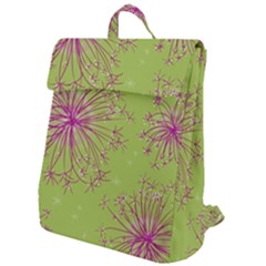 Dandelion Flower Background Nature Flora Drawing Flap Top Backpack by Uceng