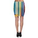 Colorful Rainbow Striped Pattern Stripes Background Bodycon Skirt View2