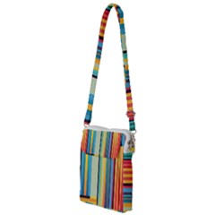 Colorful Rainbow Striped Pattern Stripes Background Multi Function Travel Bag