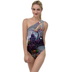 Abstract Art Psychedelic Art Experimental To One Side Swimsuit