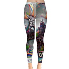 Abstract Art Psychedelic Art Experimental Inside Out Leggings