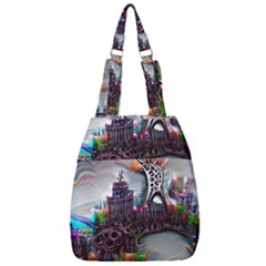 Abstract Art Psychedelic Art Experimental Center Zip Backpack by Uceng