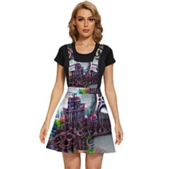 Abstract Art Psychedelic Art Experimental Apron Dress