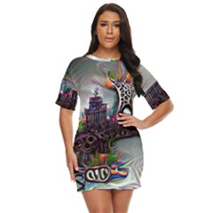 Abstract Art Psychedelic Art Experimental Just Threw It On Dress