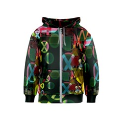 Abstract Color Texture Creative Kids  Zipper Hoodie