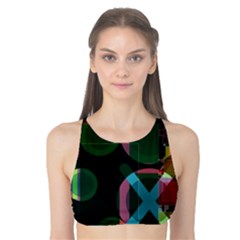Abstract Color Texture Creative Tank Bikini Top
