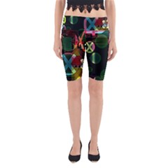 Abstract Color Texture Creative Yoga Cropped Leggings