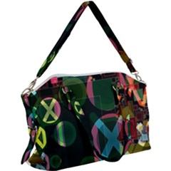 Abstract Color Texture Creative Canvas Crossbody Bag
