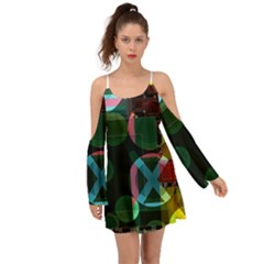 Abstract Color Texture Creative Boho Dress