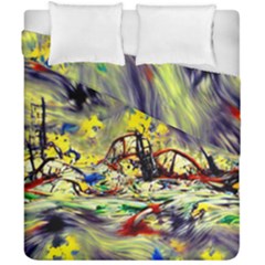 Abstract Arts Psychedelic Art Experimental Duvet Cover Double Side (california King Size) by Uceng