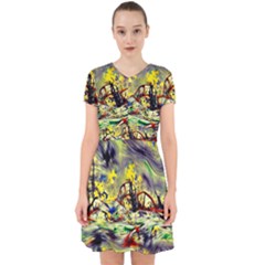 Abstract Arts Psychedelic Art Experimental Adorable In Chiffon Dress