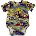 Abstract Arts Psychedelic Art Experimental Baby Short Sleeve Bodysuit View1