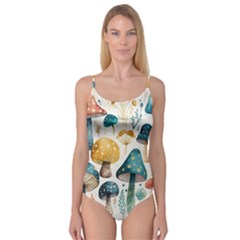 Mushroom Forest Fantasy Flower Nature Camisole Leotard  by Uceng