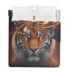 Tiger Animal Feline Predator Portrait Carnivorous Duvet Cover Double Side (Full/ Double Size)