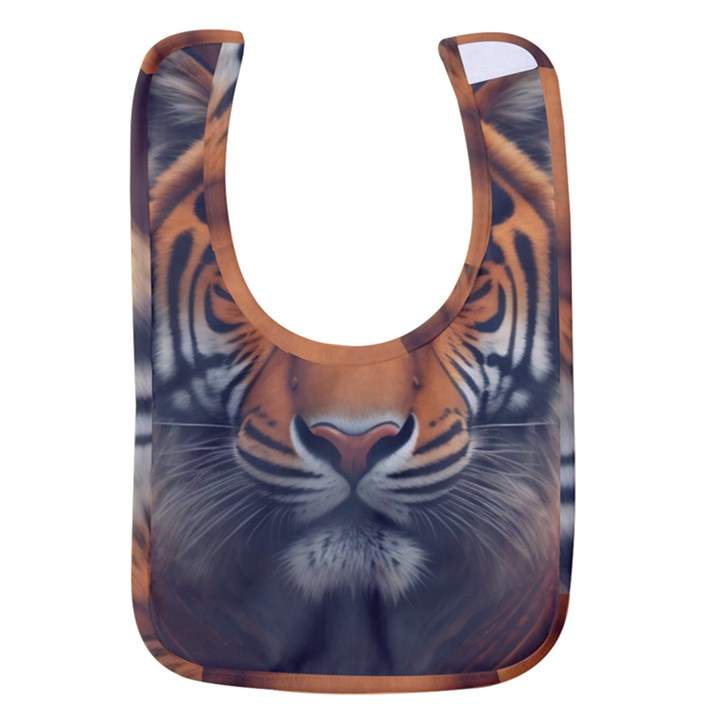 Tiger Animal Feline Predator Portrait Carnivorous Baby Bib