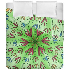 Flower Mandala Art Drawing Spring Background Duvet Cover Double Side (california King Size) by Uceng