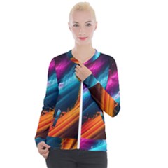 Abstract Art Artwork Casual Zip Up Jacket by Uceng