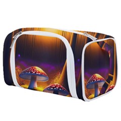 Ai Generated Mushrooms Wallpaper Toiletries Pouch