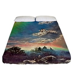 Abstract Art Psychedelic Arts Experimental Fitted Sheet (california King Size) by Uceng