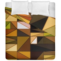 Abstract Experimental Geometric Shape Pattern Duvet Cover Double Side (california King Size) by Uceng