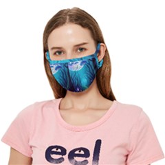 Blue Forrest Jungle,tree Trees Nature Landscape Crease Cloth Face Mask (adult) by Uceng