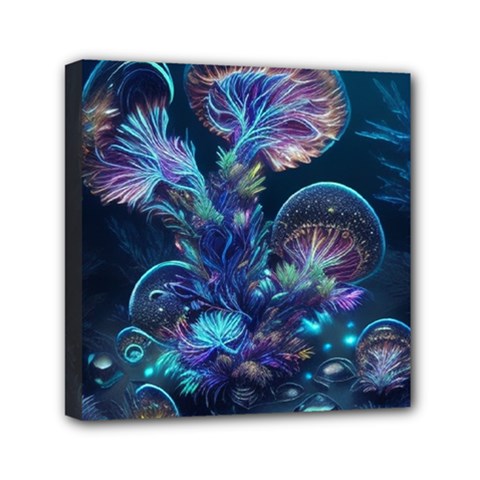 Fantasy People Mysticism Composing Fairytale Art 3 Mini Canvas 6  X 6  (stretched) by Uceng