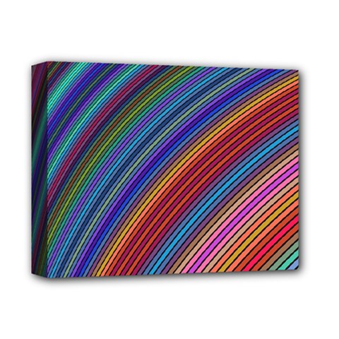 Multicolored Stripe Curve Striped Background Deluxe Canvas 14  X 11  (stretched) by Uceng