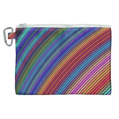 Multicolored Stripe Curve Striped Background Canvas Cosmetic Bag (xl) by Uceng