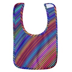 Multicolored Stripe Curve Striped Background Baby Bib by Uceng