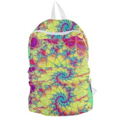 Fractal Spiral Abstract Background Vortex Yellow Foldable Lightweight Backpack by Uceng
