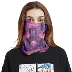 Trees Forest Landscape Nature Neon Face Covering Bandana (two Sides)