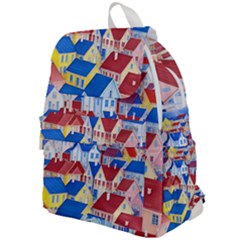 City Houses Cute Drawing Landscape Village Top Flap Backpack by Uceng