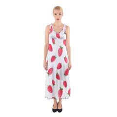 Strawberry Sleeveless Maxi Dress
