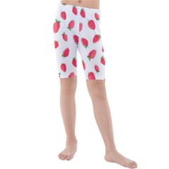Strawberry Kids  Mid Length Swim Shorts by SychEva