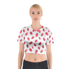 Strawberry Cotton Crop Top by SychEva