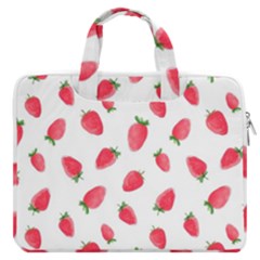 Strawberry Macbook Pro 16  Double Pocket Laptop Bag  by SychEva