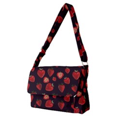 Watercolor Strawberry Full Print Messenger Bag (m) by SychEva