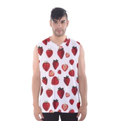 Strawberry Watercolor Men s Basketball Tank Top by SychEva