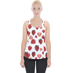 Strawberry Watercolor Piece Up Tank Top