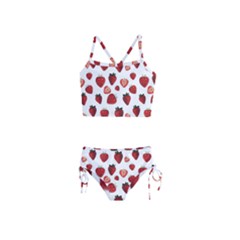 Strawberry Watercolor Girls  Tankini Swimsuit by SychEva