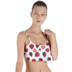 Strawberry Watercolor Layered Top Bikini Top  by SychEva