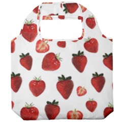 Strawberry Watercolor Foldable Grocery Recycle Bag by SychEva