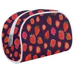 Strawberry On Black Make Up Case (Medium)