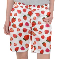 Strawberries Women s Pocket Shorts by SychEva