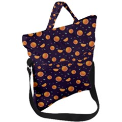 Oranges Fold Over Handle Tote Bag by SychEva